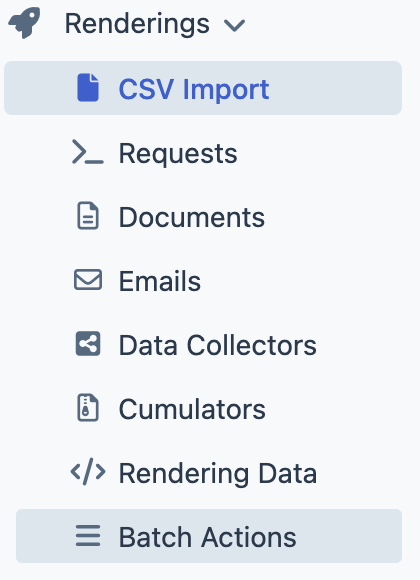 CSV Imports for Renderings